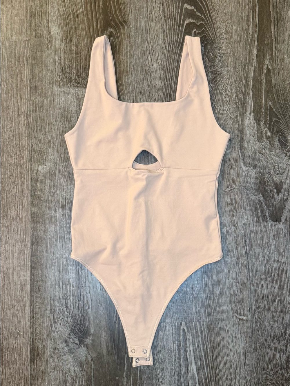 Abercrombie & Fitch Soft Scoop Bodysuit in Nude - Picture 1 of 3